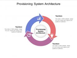 Provisioning system architecture ppt powerpoint presentation professional designs cpb