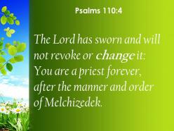 Psalms 110 4 you are a priest forever in powerpoint church sermon