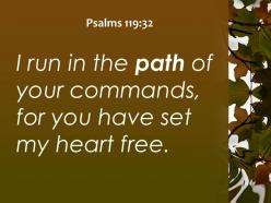 Psalms 119 32 i run in the path powerpoint church sermon