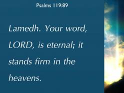 Psalms 119 89 it stands firm in the heavens powerpoint church sermon