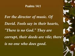 Psalms 14 1 they are corrupt their deeds powerpoint church sermon