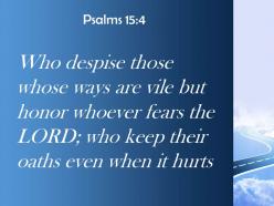 Psalms 15 4 their oaths even when it hurts powerpoint church sermon