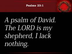Psalms 23 1 the lord is my shepherd powerpoint church sermon