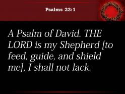 Psalms 23 1 the lord is my shepherd powerpoint church sermon