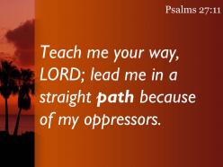 Psalms 27 11 lead me in a straight path powerpoint church sermon