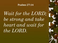 Psalms 27 14 wait for the lord powerpoint church sermon