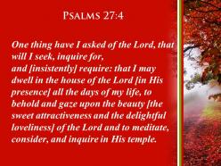 Psalms 27 4 the lord and to seek powerpoint church sermon