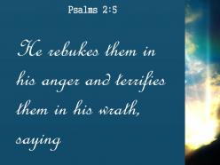 Psalms 2 5 them in his wrath saying powerpoint church sermon
