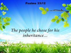 Psalms 33 12 the people he chose powerpoint church sermon