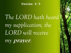 Psalms 6 9 the lord accepts my prayer powerpoint church sermon