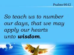 Psalms 90 12 gain a heart of wisdom powerpoint church sermon