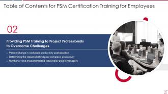 Psm certification training for employees it powerpoint presentation slides
