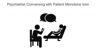 Psychiatrist Conversing With Patient Monotone Icon In Powerpoint Pptx Png And Editable Eps Format