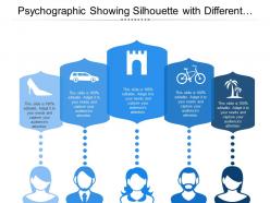 Psychographic showing silhouette with different shopping choices