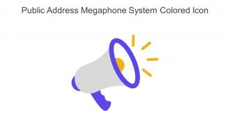 Public Address Megaphone System Colored Icon In Powerpoint Pptx Png And Editable Eps Format