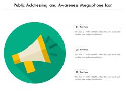 Public addressing and awareness megaphone icon
