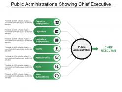 Public administrations showing chief executive legislatures and courts