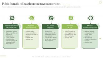Public Benefits Of Healthcare Management System