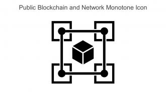 Public Blockchain And Network Monotone Icon In Powerpoint Pptx Png And Editable Eps Format