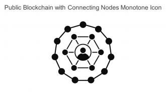 Public Blockchain With Connecting Nodes Monotone Icon In Powerpoint Pptx Png And Editable Eps Format