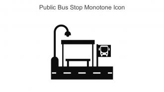 Public Bus Stop Monotone Icon In Powerpoint Pptx Png And Editable Eps Format