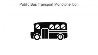 Public Bus Transport Monotone Icon In Powerpoint Pptx Png And Editable Eps Format