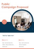 Public campaign proposal example document report doc pdf ppt