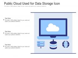 Public cloud used for data storage icon
