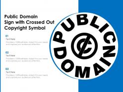 Public domain sign with crossed out copyright symbol