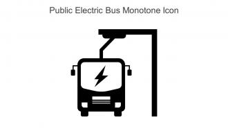 Public Electric Bus Monotone Icon In Powerpoint Pptx Png And Editable Eps Format