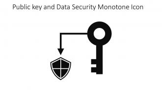 Public Key And Data Security Monotone Icon In Powerpoint Pptx Png And Editable Eps Format