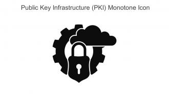 Public Key Infrastructure PKI Monotone Icon In Powerpoint Pptx Png And Editable Eps Format