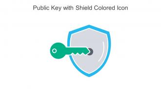 Public Key With Shield Colored Icon In Powerpoint Pptx Png And Editable Eps Format
