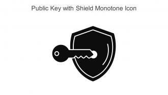 Public Key With Shield Monotone Icon In Powerpoint Pptx Png And Editable Eps Format