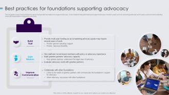 Public Policy Resources Best Practices For Foundations Supporting Advocacy