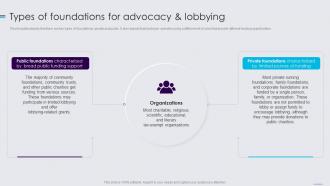 Public Policy Resources Types Of Foundations For Advocacy And Lobbying