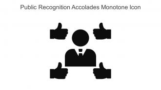 Public Recognition Accolades Monotone Icon In Powerpoint Pptx Png And Editable Eps Format