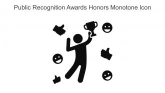 Public Recognition Awards Honors Monotone Icon In Powerpoint Pptx Png And Editable Eps Format