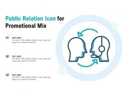 Public Relation Icon For Promotional Mix