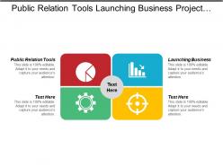 Public relation tools launching business project management business idea
