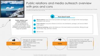 Public Relations And Media Outreach Overview Streamlined Marketing Plan For Travel Business Strategy SS V
