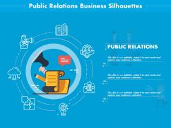 Public relations business silhouettes