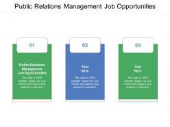 Public relations management job opportunities ppt powerpoint elements cpb