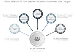Public relations pr for customer acquisition powerpoint slide designs