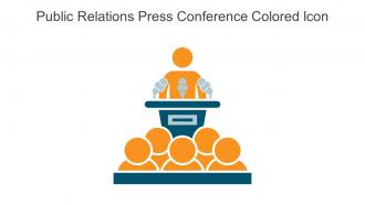 Public Relations Press Conference Colored Icon In Powerpoint Pptx Png And Editable Eps Format