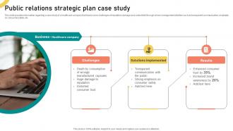 Public Relations Strategic Plan Case Study