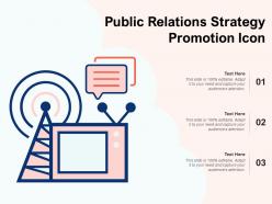 Public relations strategy promotion icon