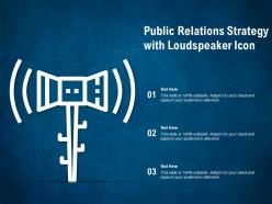 Public relations strategy with loudspeaker icon