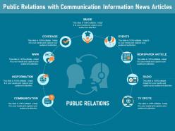 Public relations with communication information news articles
