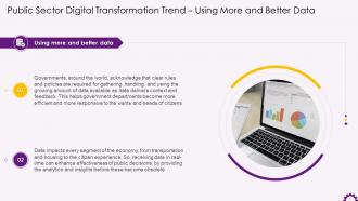 Public Sector Digital Transformation Trend Using Data Training Ppt